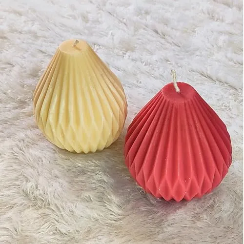 Eveis | Candles Pillar Pure Handmade Pear Designer candle Candle | (Set of 2)