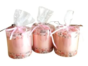 Eveis | Glass Candles | Organic Naturally Scented 5 Hours Burn || Set of 3