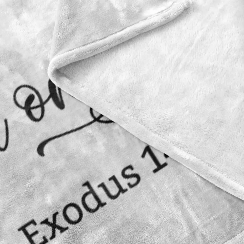 Exodus 1414 The Lord Will Fight For You Fleece Blanket - Christian Blanket - Bible Verse Blanket