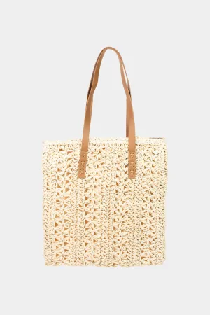 Fame Straw Braided Tote Bag - 2 Colors