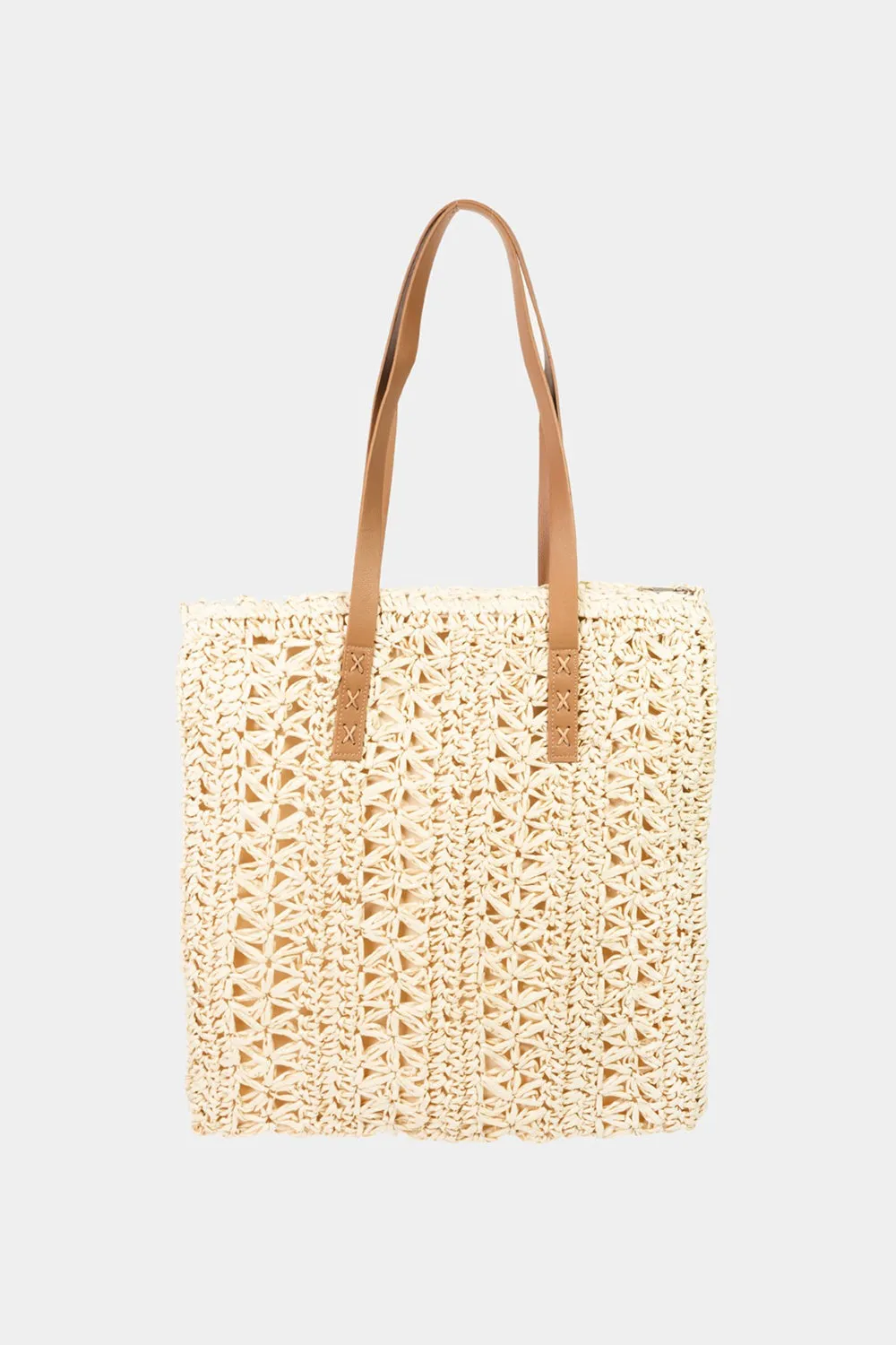 Fame Straw Braided Tote Bag - 2 Colors