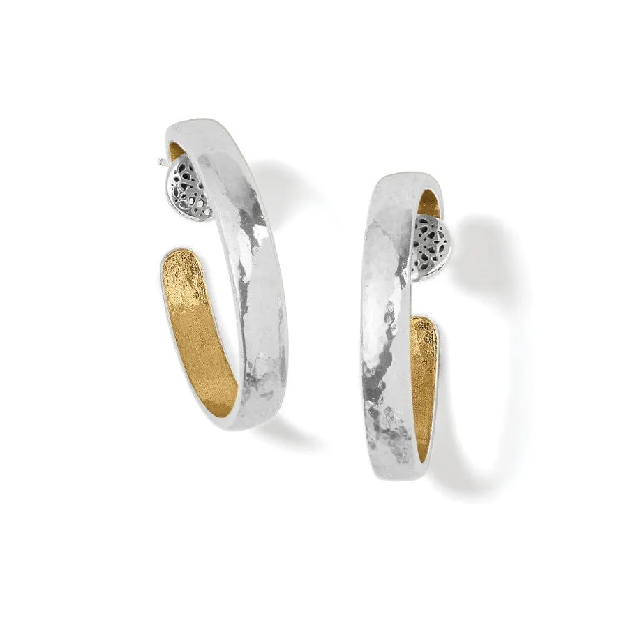 14K Gold Ferrara Entrata Elegant Small Hoop Earrings for Women