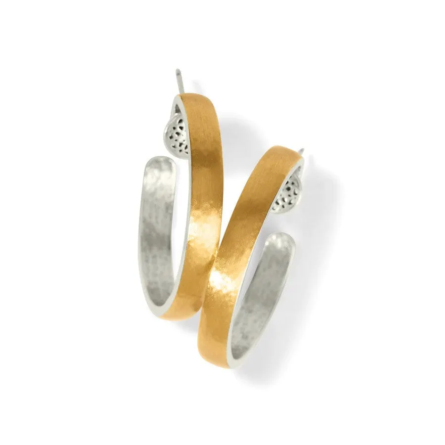 14K Gold Ferrara Entrata Elegant Small Hoop Earrings for Women