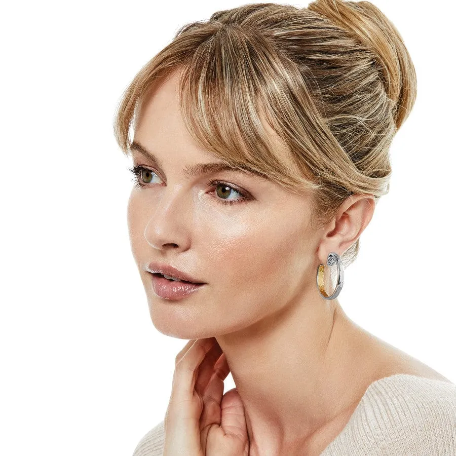 14K Gold Ferrara Entrata Elegant Small Hoop Earrings for Women