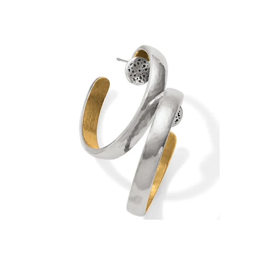 14K Gold Ferrara Entrata Elegant Small Hoop Earrings for Women