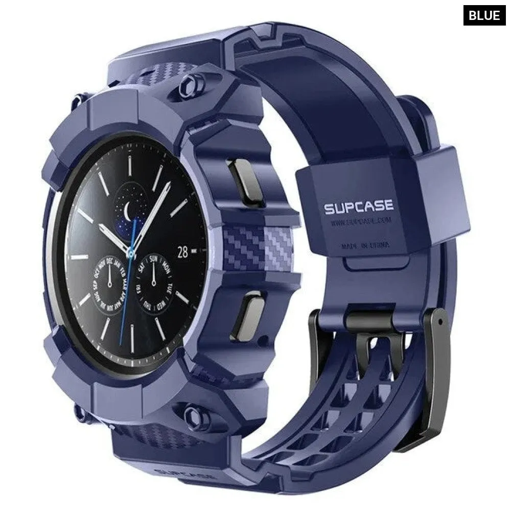 For Samsung Galaxy Watch 4 Case 46mm (2021 Release) Ub Pro Rugged Protective Cover with Watch Strap Bands