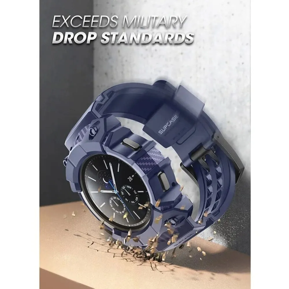For Samsung Galaxy Watch 4 Case 46mm (2021 Release) Ub Pro Rugged Protective Cover with Watch Strap Bands