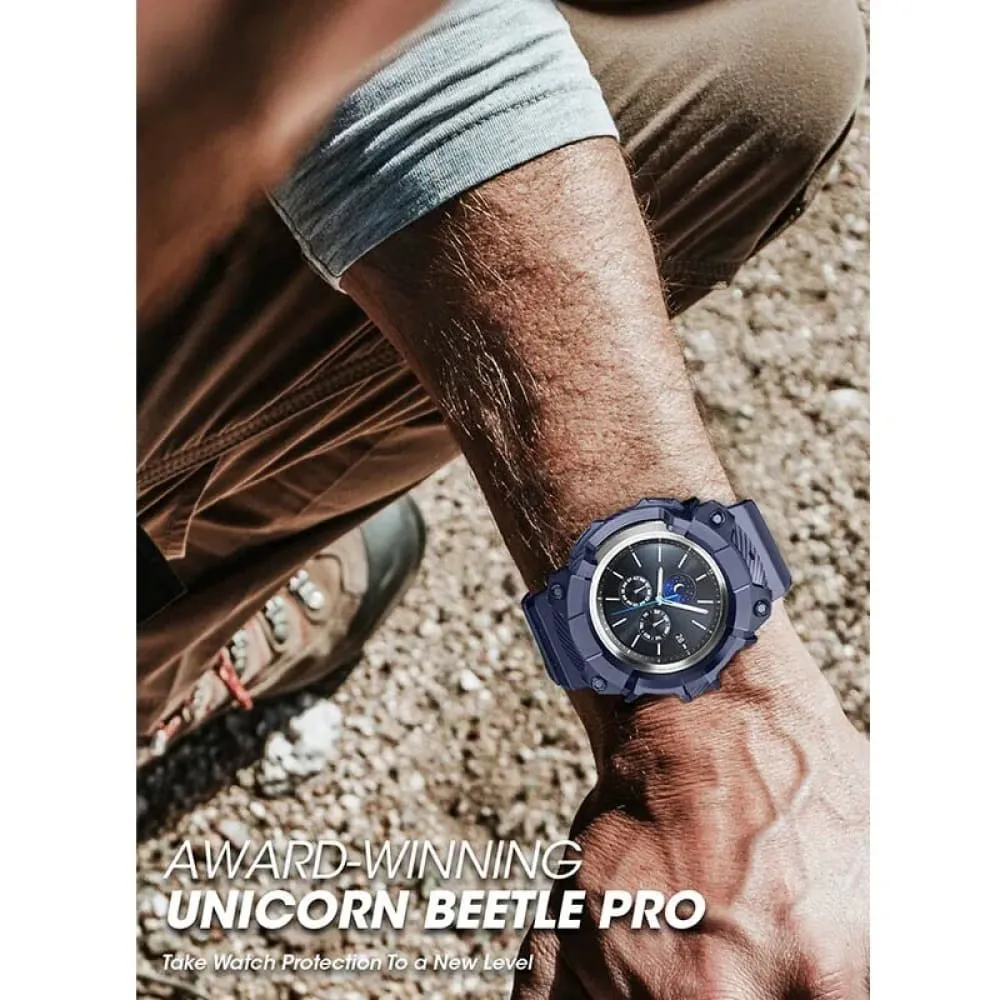 For Samsung Galaxy Watch 4 Case 46mm (2021 Release) Ub Pro Rugged Protective Cover with Watch Strap Bands