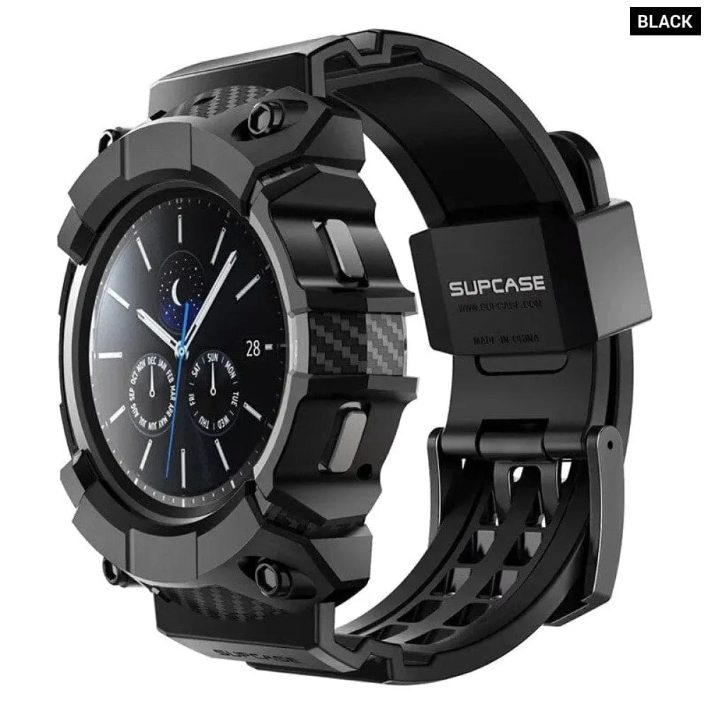 For Samsung Galaxy Watch 4 Case 46mm (2021 Release) Ub Pro Rugged Protective Cover with Watch Strap Bands