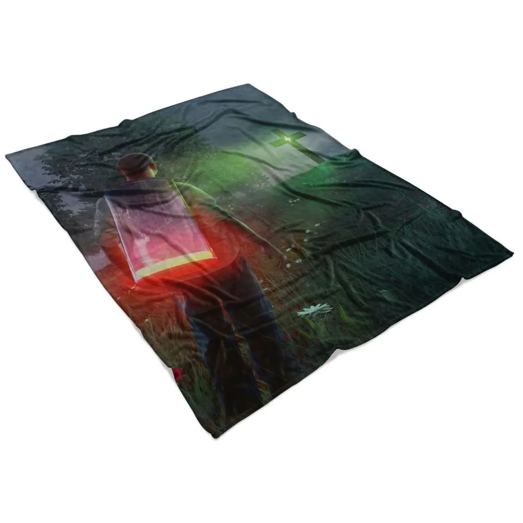 God Is The Plug Fleece Blanket - Christian Blanket - Bible Verse Blanket