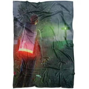God Is The Plug Fleece Blanket - Christian Blanket - Bible Verse Blanket