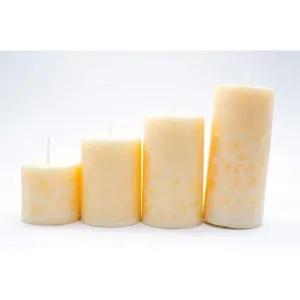 Handmade Marble Finish Pillar Candle, Infused with The Captivating Scent of Jasmine - Unparalleled Longevity, Smokeless Performance, and Unmatched Artistry