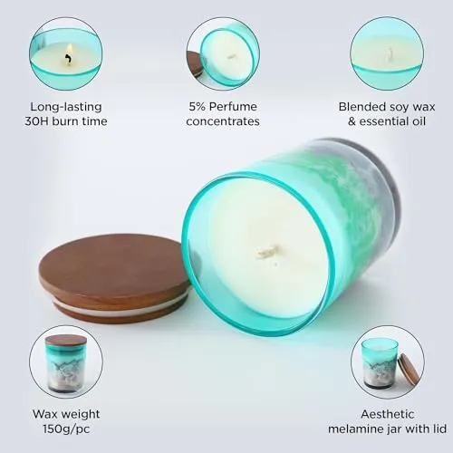 Heart Home Scented Candles | Fragrance Candles | Candles for Wedding | Candles for Bedroom | Birthday Candles | Valentines Day Gifts Candles | DY-230706C | Green & White