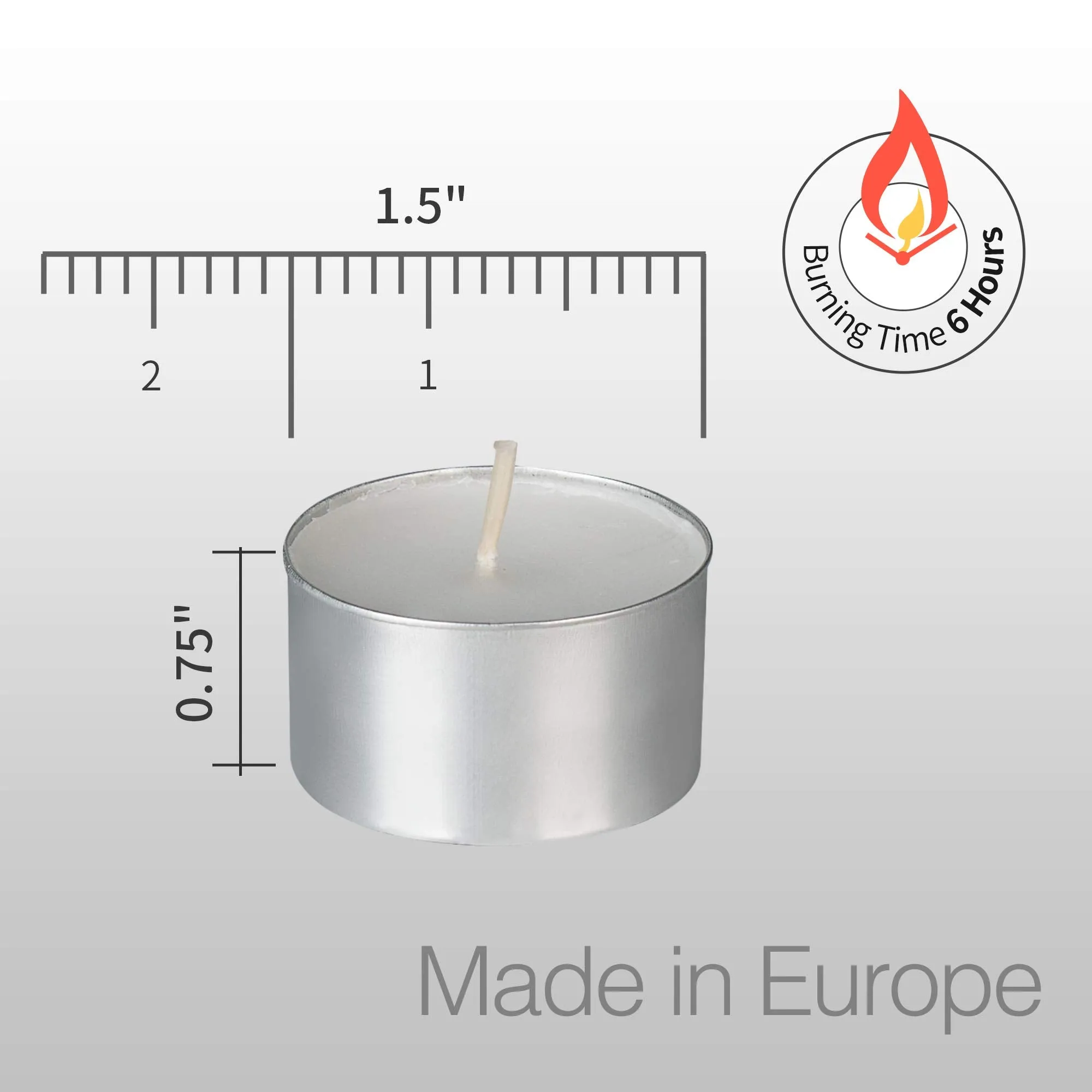 HomeLights Unscented White Tealight Candles -100 Pack, 6 to 7 Hour Burn Time Smokeless Tea Light Candles, Mini Votive Paraffin Candles with Cotton Wicks for Shabbat, Weddings, Christmas, Home Decor