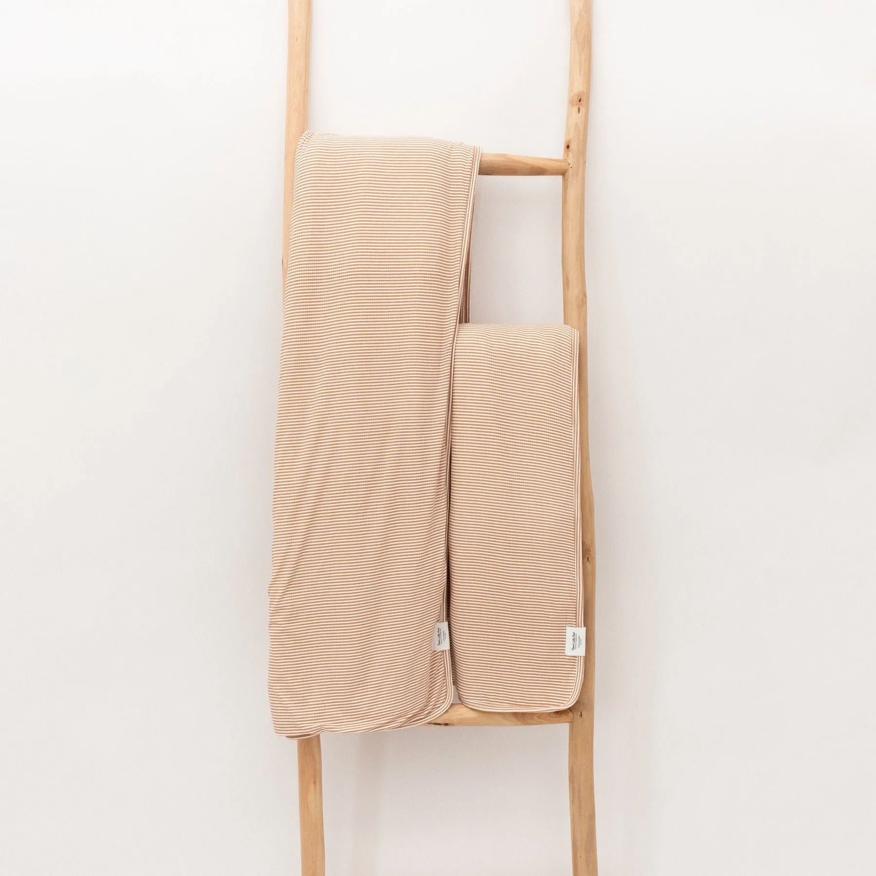 Honey Stripe Small Ribbed Toddler Blanket