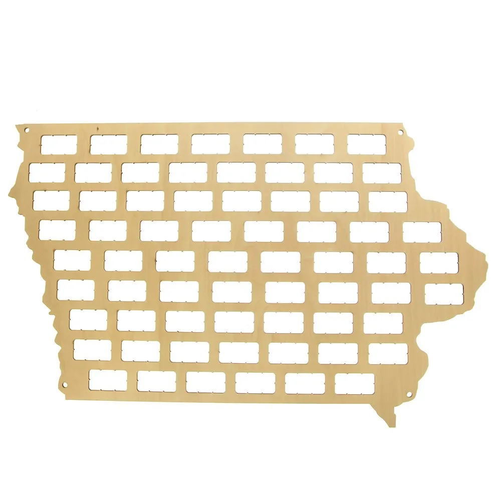 Iowa  Cork Map Midwestern United States  Cork Display   Housewarming   Iowa City   Map