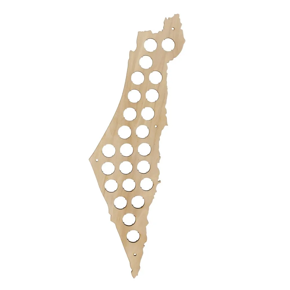 Israel Beer Cap Map Christmas Gifts Beer Soda Bottle Cap Map Patriotic Cap Holder Wine Cap Display Home Decoration Accessories