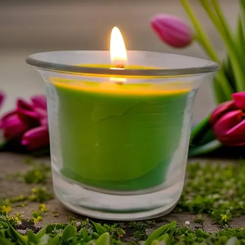 Jar Candle for Home Decorationa | Diwali Candle | Valaentine Day Decoration Candle | Organic SOYA Wax Candle | 44 Hrs Burn Time Pack of 5 (Pack of 5, Green)