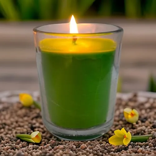 Jar Candle for Home Decorationa | Diwali Candle | Valaentine Day Decoration Candle | Organic SOYA Wax Candle | 44 Hrs Burn Time Pack of 5 (Pack of 5, Green)