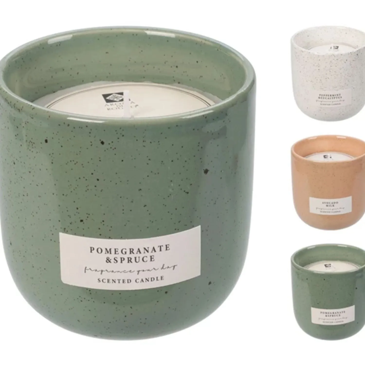 Koopman 9cm Scented Candle in Ceramic Pot (Choice of 3)