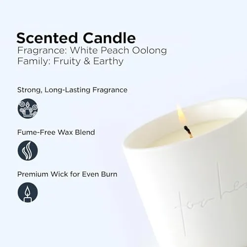 Kuber Industries Scented Candles | Fragrance Candles | Candles for Wedding | Candles for Bedroom | Birthday Candles | Valentines Day Gifts Candles | DY-230705-1B | White