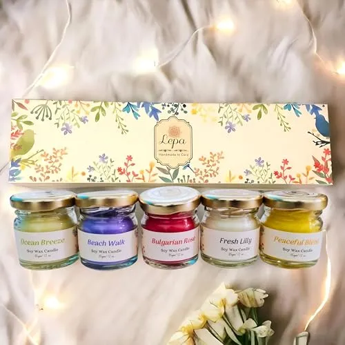 LEPA Fragrance Candle Crafted with Healing Mantra || Fragrance Candles for Home || Scented Candles || (100% Beeswax)- Handcrafted | Smoke-Free|| Home Decoration (Pack of 1) (Oh Unique)