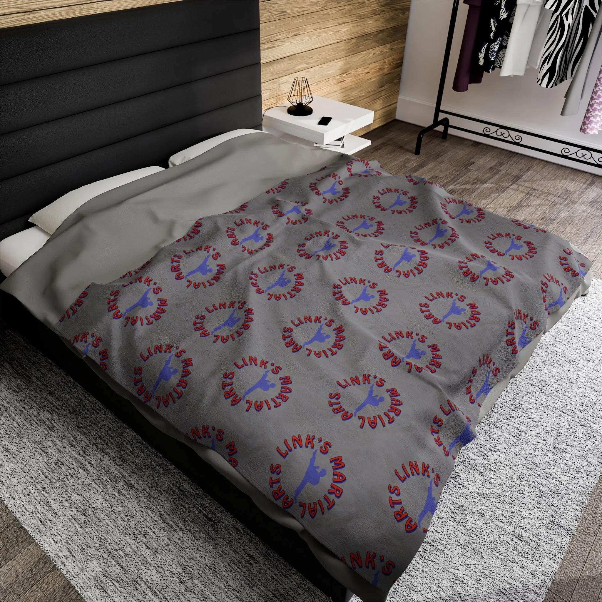 Link's Martial Arts Logo Velveteen Plush Blanket