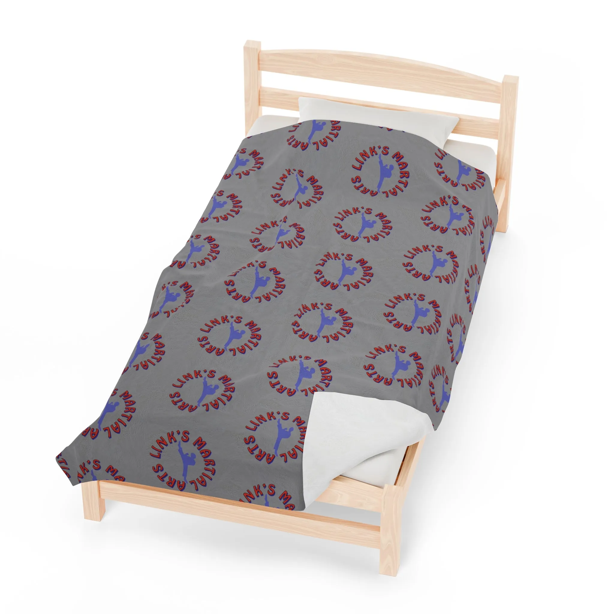 Link's Martial Arts Logo Velveteen Plush Blanket