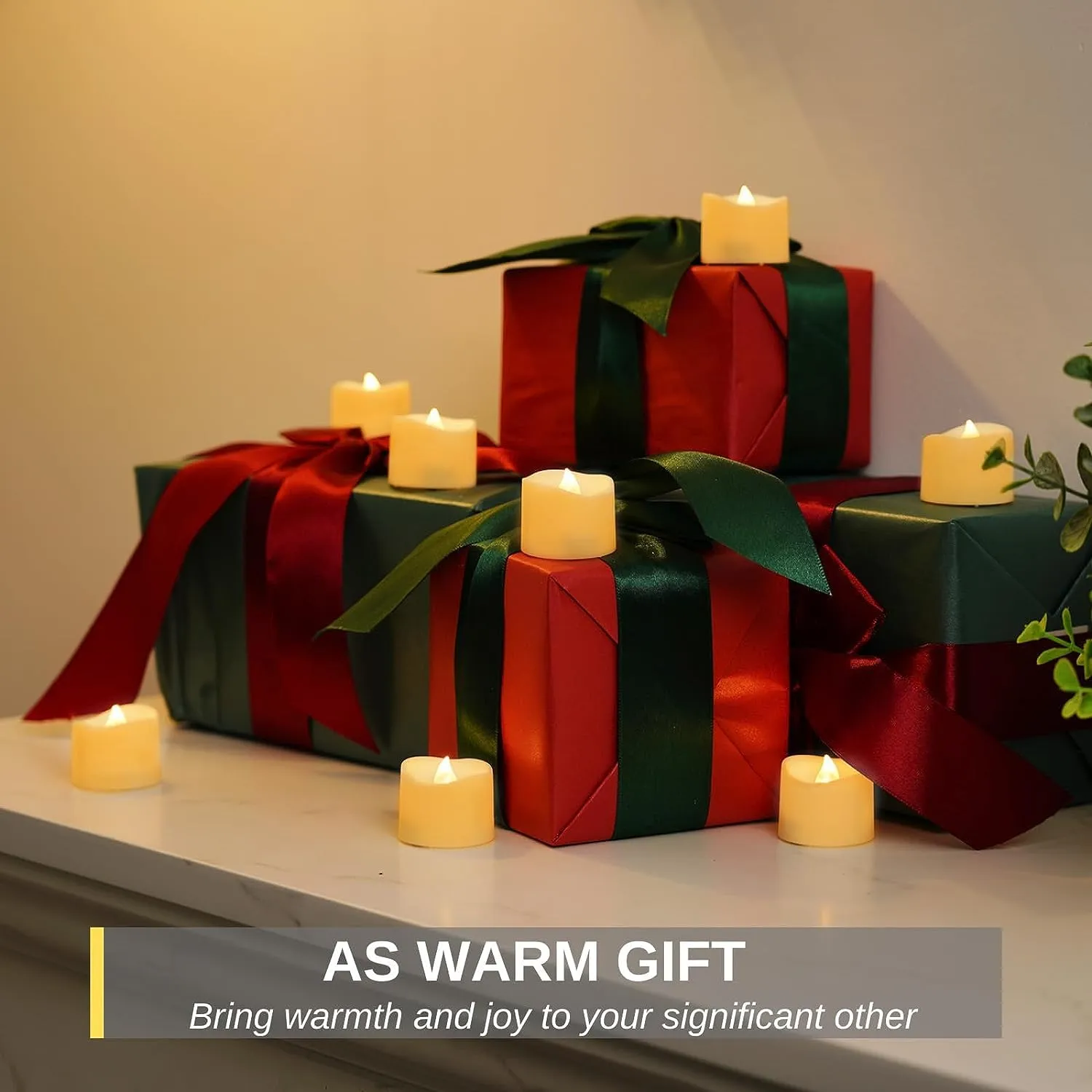 LTETTES PACK OF 12(1.5" x 1.2") Warm White Light Waterproof LED Tea Light Candles, Coin Battery Operated LED Diyas With Remote For Home Decorations, Festivals, Diwali, Gifts, Wedding & Other Occasions