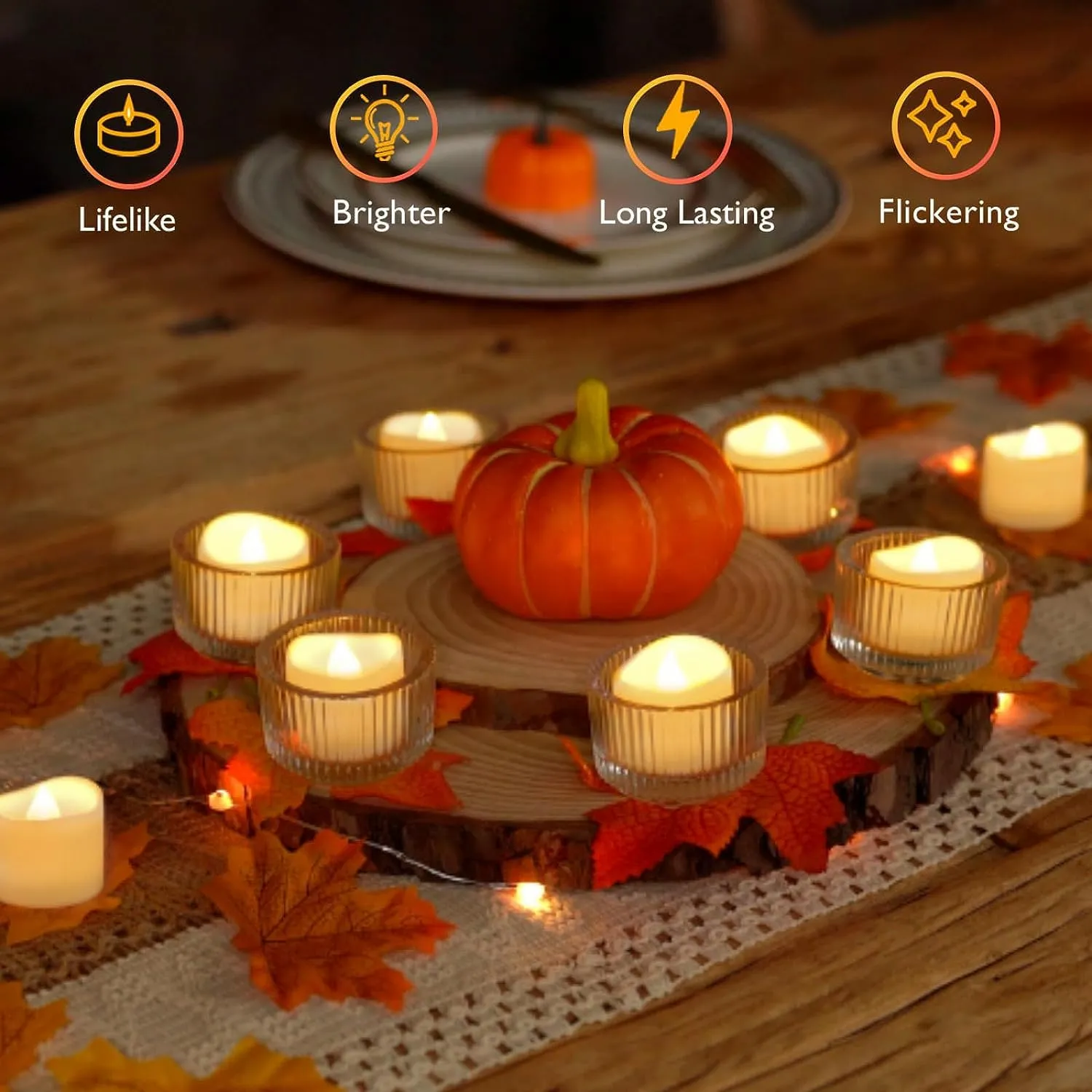 LTETTES PACK OF 12(1.5" x 1.2") Warm White Light Waterproof LED Tea Light Candles, Coin Battery Operated LED Diyas With Remote For Home Decorations, Festivals, Diwali, Gifts, Wedding & Other Occasions