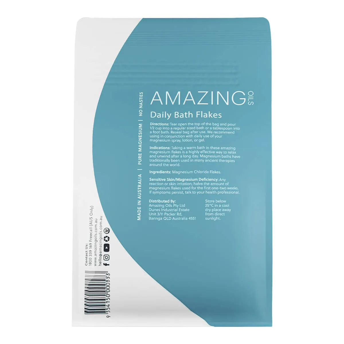Magnesium Daily Bath Flakes - Pure Magnesium Chloride