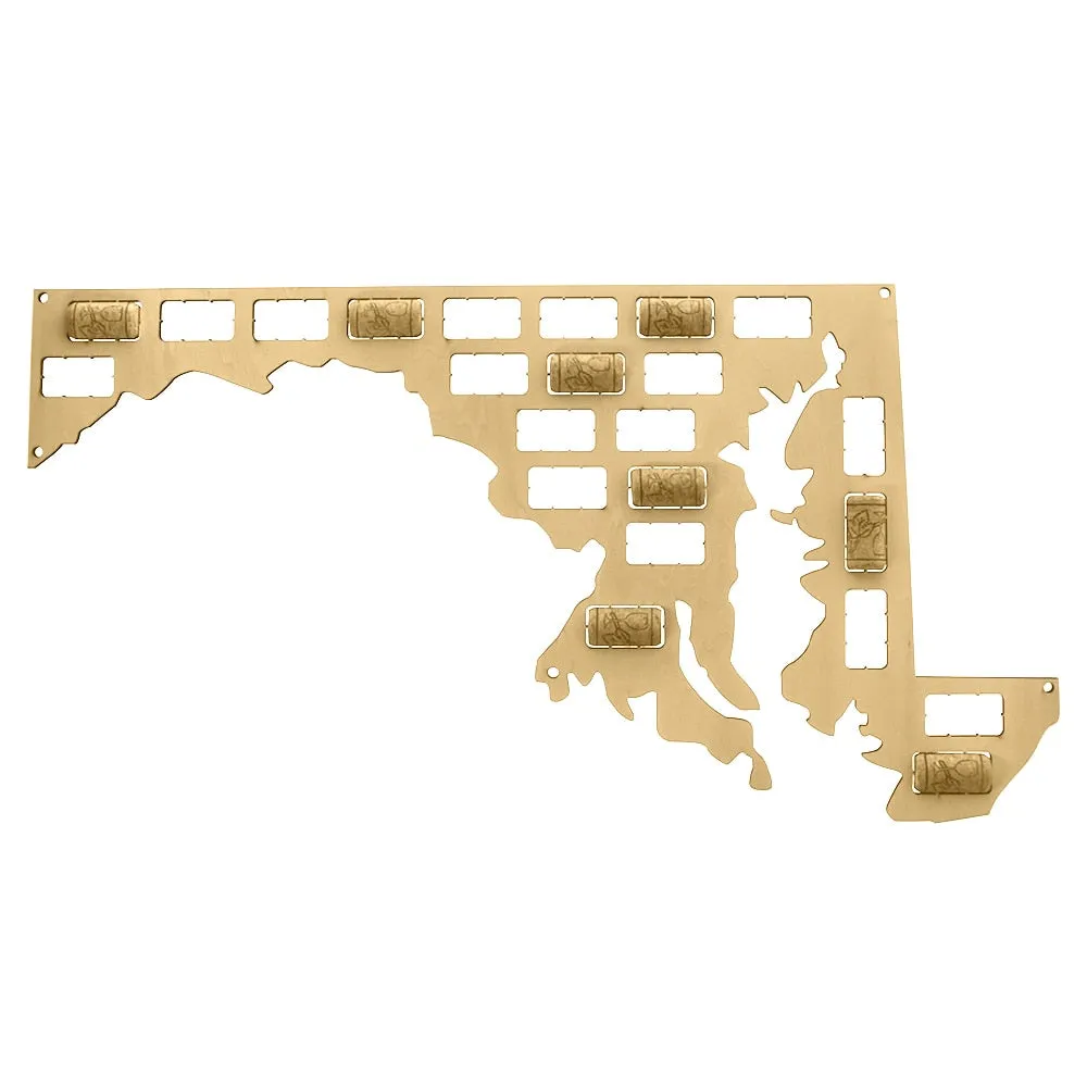 Maryland Custom-made  Cork Map USA State  Sign State Map of Maryland    I Love Maryland Map