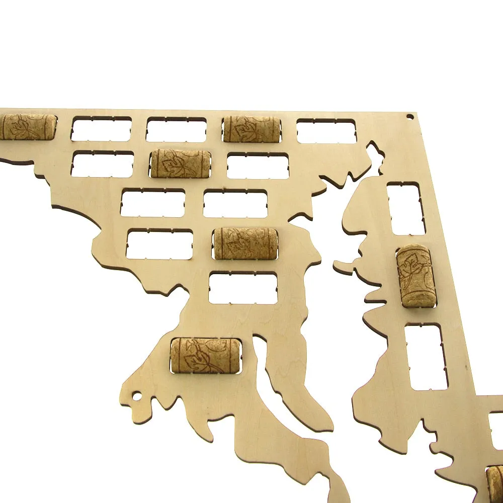 Maryland Custom-made  Cork Map USA State  Sign State Map of Maryland    I Love Maryland Map