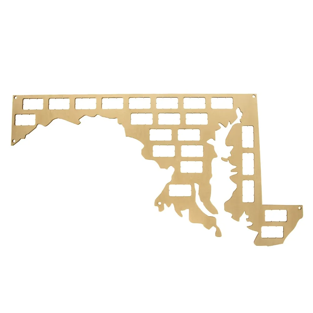 Maryland Custom-made  Cork Map USA State  Sign State Map of Maryland    I Love Maryland Map