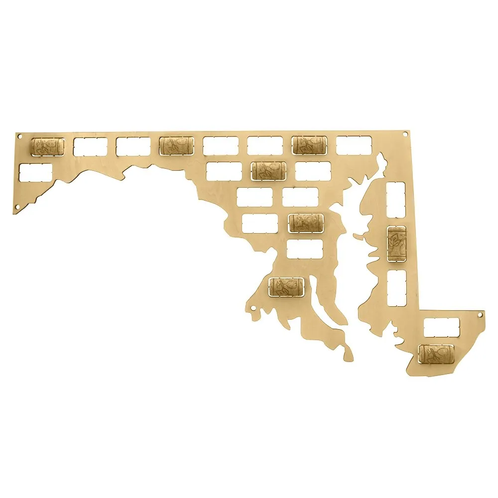 Maryland Custom-made Wine Cork Map USA State Home Decor Sign State Map of Maryland Wall Art Home Decor Gift I Love Maryland Map