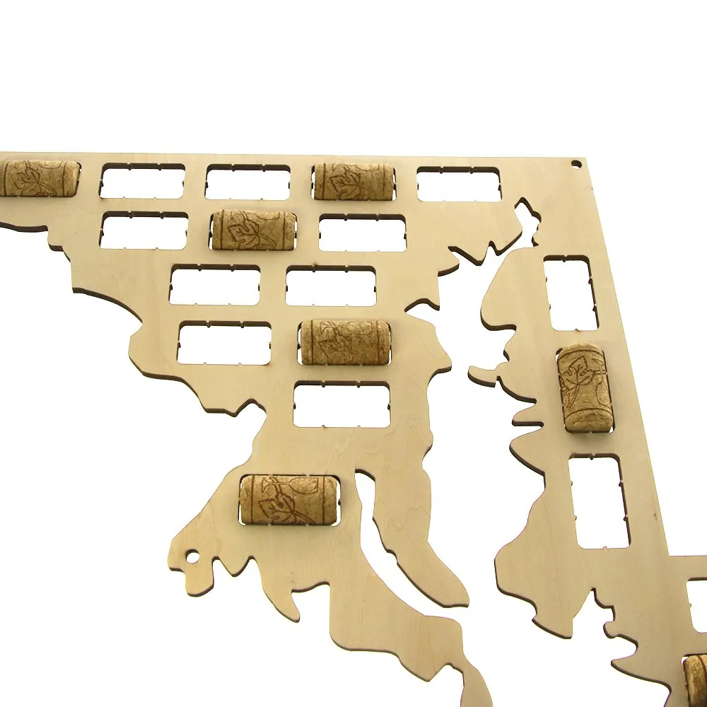 Maryland Custom-made Wine Cork Map USA State Home Decor Sign State Map of Maryland Wall Art Home Decor Gift I Love Maryland Map