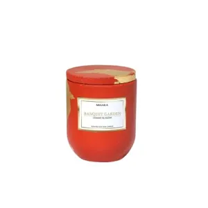 MIAAKA Ceramic Blossom Jar Hand Poured Scented Candle Banquet Garden Fragrance