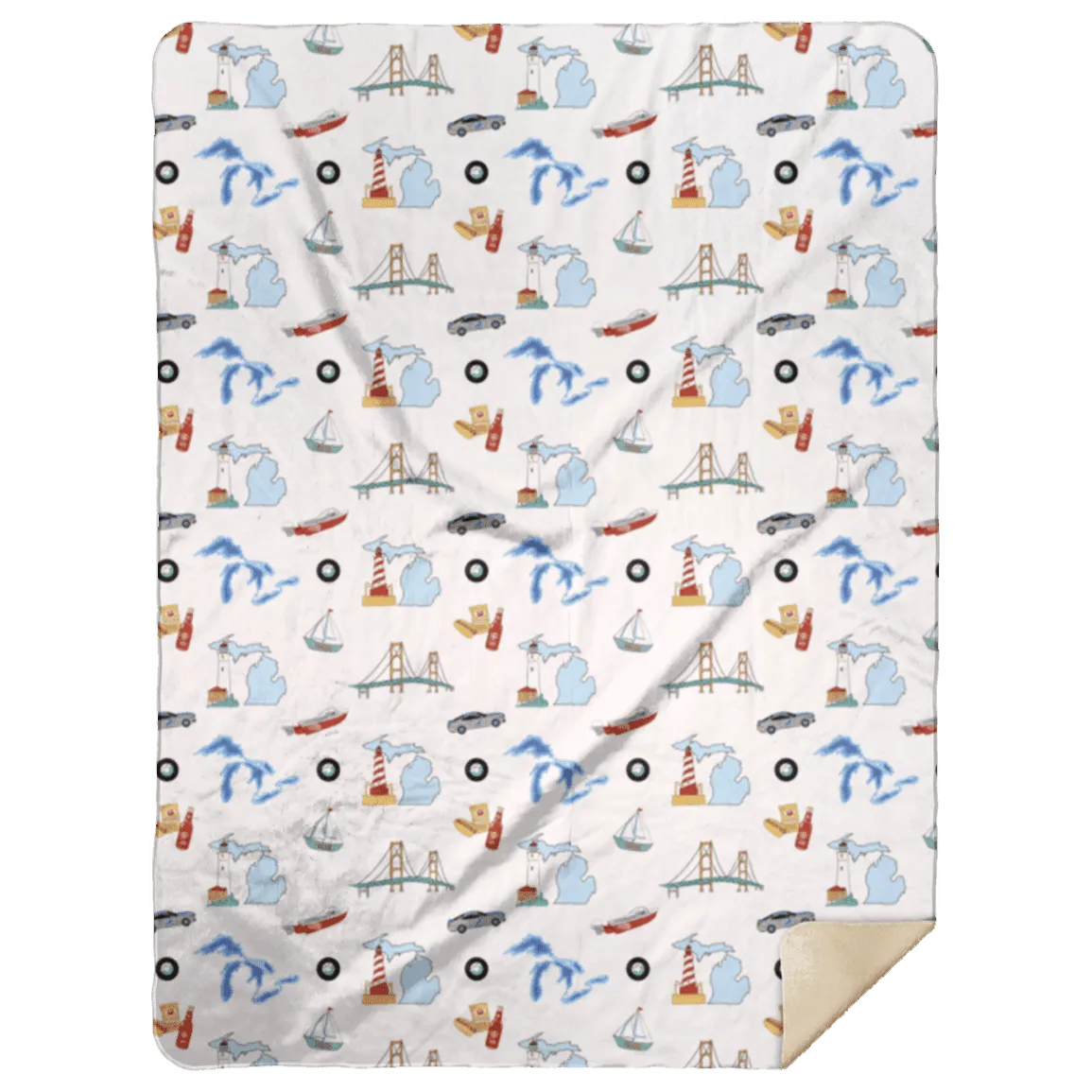 Michigan Plush Throw Blanket 60x80