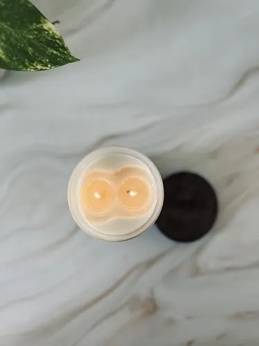 Miris By Mohrut | White Water Scented Candle | Hand Poured Soy Wax Candle for Relaxation and Home Decor | Fragrance Candle Gift for Home, Bedroom, Bathroom | 48 Hour Burn Time | 2 Wick | 500gms |