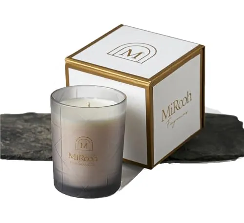 MiRooh Cobalt Velvet Noir Kaudi Vanilla and Patchouli Scented Glass Votive Candle