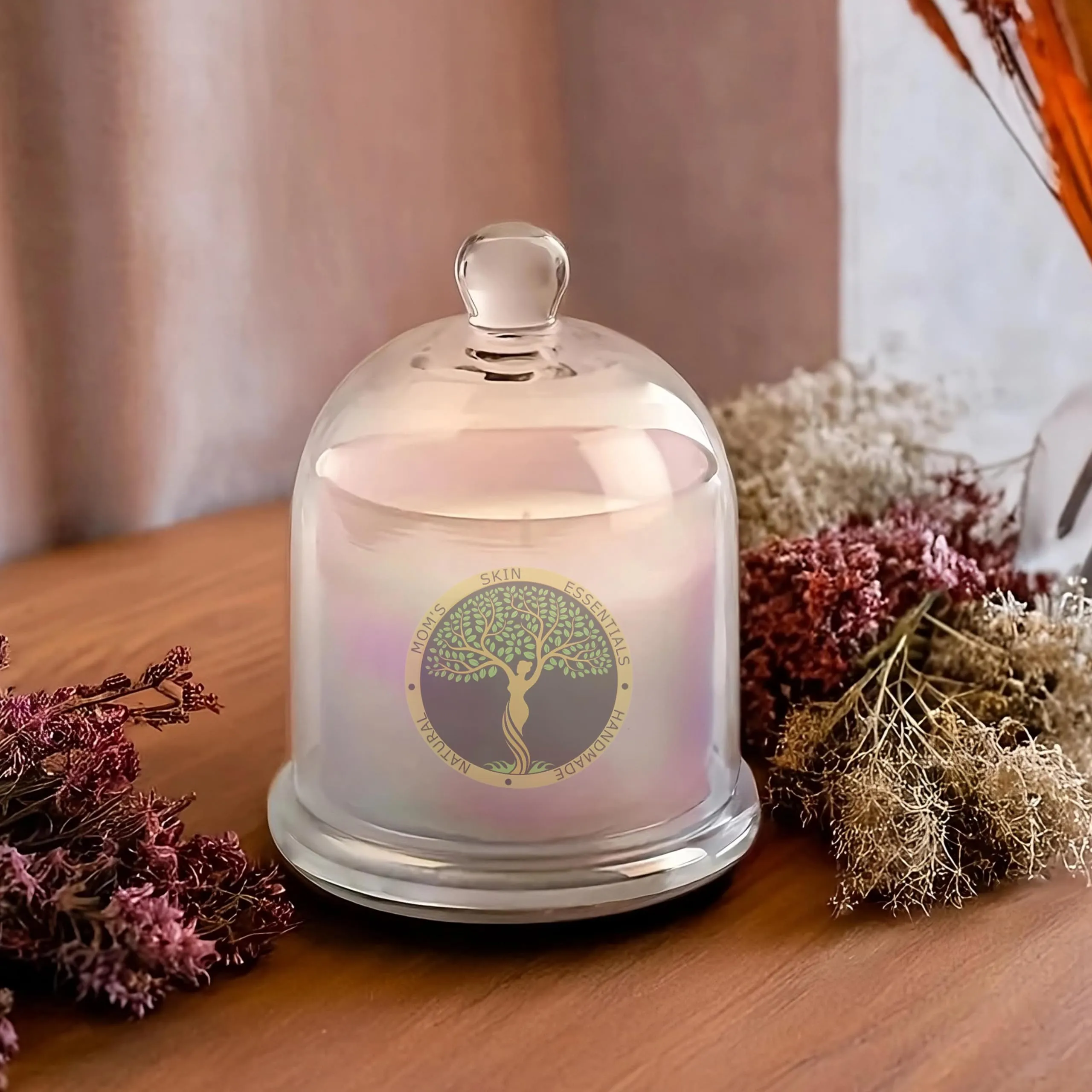 Mom's Skin Essentials Spiced Pumpkin Luxury Scented Soy Wax Candle 100% Soy Wax Smoke-Free Ideal for Home Decor, Gifting and Aromatherapy 510 gm Upto 50 Hours Burning Time