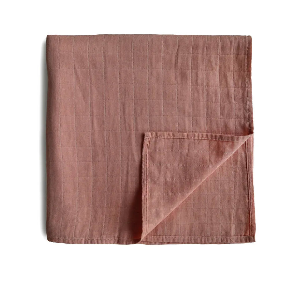 Mushie Organic Cotton Muslin Swaddle Blankets