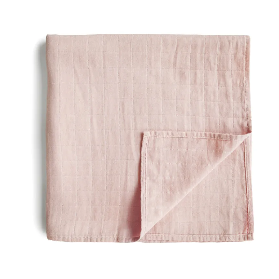 Mushie Organic Cotton Muslin Swaddle Blankets