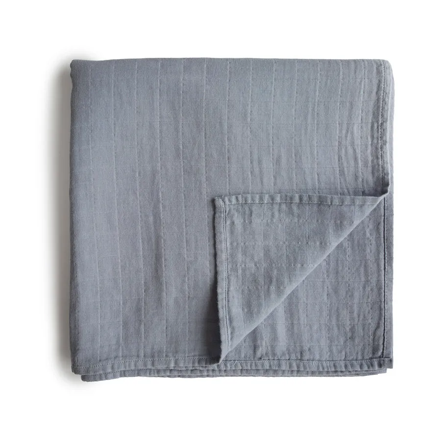 Mushie Organic Cotton Muslin Swaddle Blankets
