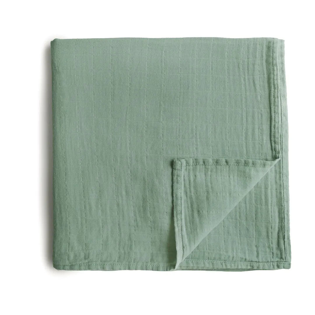 Mushie Organic Cotton Muslin Swaddle Blankets