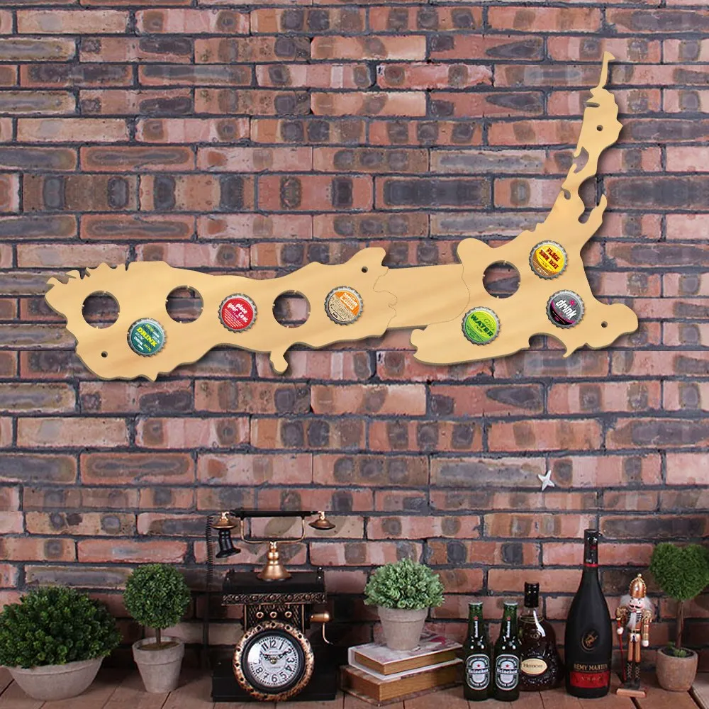 New Zealand Beer Cap Map Pub Bar Wooden Wall Sign Beer Bottle Cap Display Holder New Zealand Map Man Cave Beer Lovers Gift