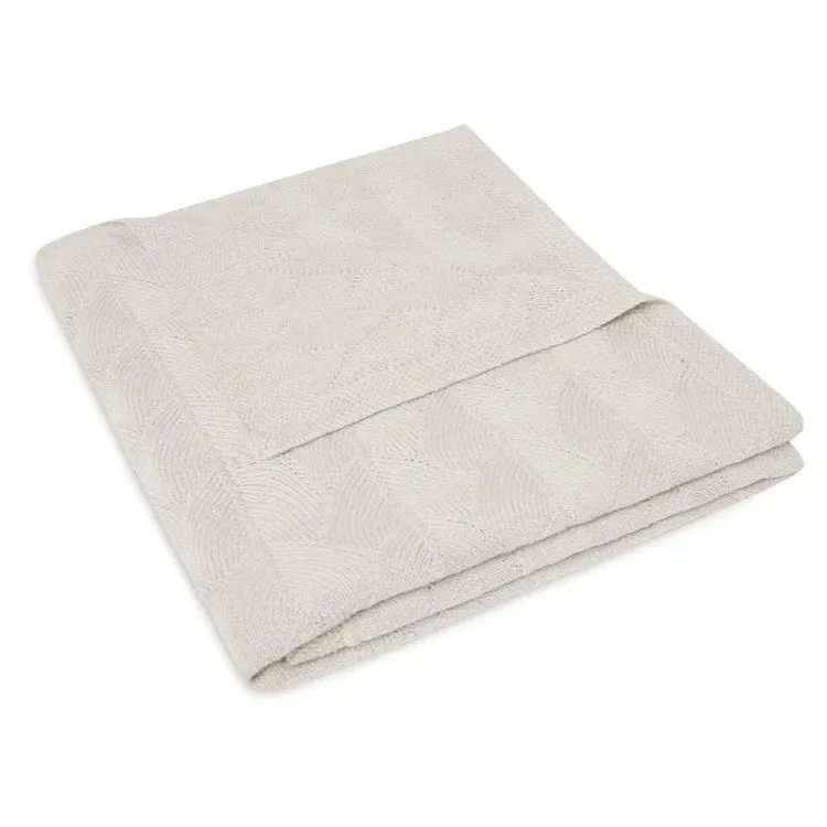 Organic Baby Shell Knit Blanket - Nougat