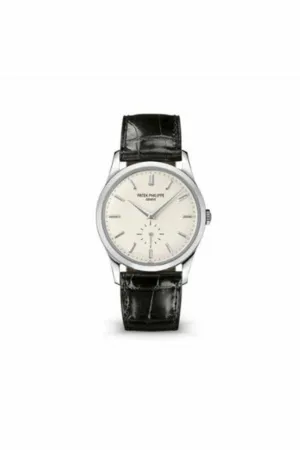 patek philippe calatrava silver dial 18kt white gold men's watch