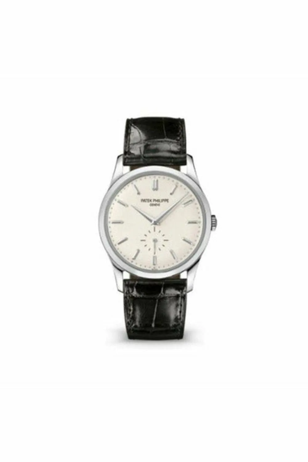 patek philippe calatrava silver dial 18kt white gold men's watch