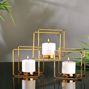 PROSPERRO LUMO by Parkash Candles Premium Sandalwood Pillar Candles with Beautiful Brass Stand